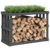 Porte-bûches d’extérieur Gris 108x52x74 cm Bois massif de pin 