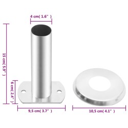 Supports de main courante pour échelle de piscine 2 pcs 