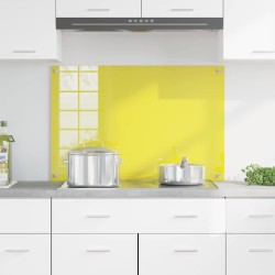 Dosseret de cuisine jaune 90x60x0,6 cm en verre trempé 