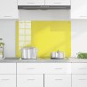Dosseret de cuisine jaune 90x60x0,6 cm en verre trempé 