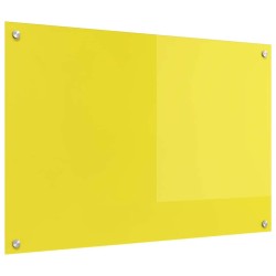 Dosseret de cuisine jaune 90x60x0,6 cm en verre trempé 