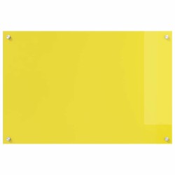 Dosseret de cuisine jaune 90x60x0,6 cm en verre trempé 
