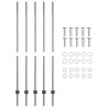 Poteaux de clôture 10 pcs U-Channel Gris 150 cm Acier 