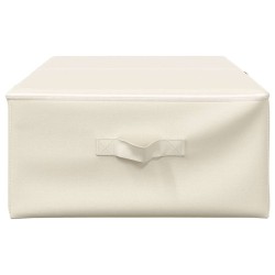 Boîte de rangement Tissu 70x40x18 cm Crème 
