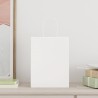 Sacs en papier 250 pcs avec poignées blanc 21x11x28 cm 