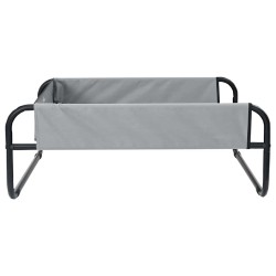 Lit de chien surélevé Gris clair S en tissu Oxford et acier 