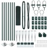 Set de poteaux de clôture Ensemble de 2 Vert Métal 10 x 0.5 m 