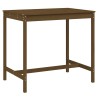 Table de jardin marron miel 121x82,5x110 cm bois massif de pin 