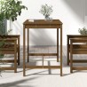 Table de jardin marron miel 121x82,5x110 cm bois massif de pin 