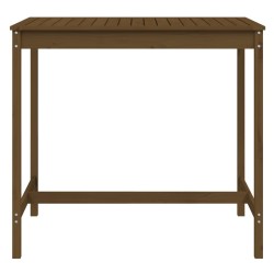 Table de jardin marron miel 121x82,5x110 cm bois massif de pin 