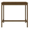 Table de jardin marron miel 121x82,5x110 cm bois massif de pin 