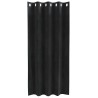 Rideaux Occultants avec Œillets 2 pcs Velours Noir 