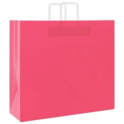 Sacs en papier 50 pcs avec poignées rose 54x15x49 cm 