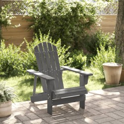 Chaise Adirondack gris 69x85x90,5 cm bois massif de sapin 