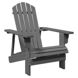 Chaise Adirondack gris 69x85x90,5 cm bois massif de sapin 