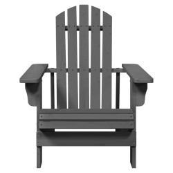 Chaise Adirondack gris 69x85x90,5 cm bois massif de sapin 