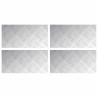 Plaques en Aluminium à Motifs en Damier 4 pcs Antidérapantes 40x20 cm 