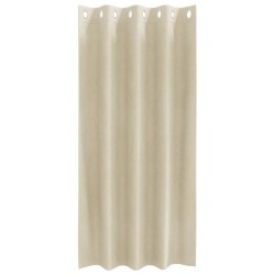 Rideaux occultants avec œillets 2 pcs en velours crème 