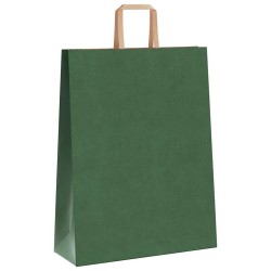 Sacs en papier 50 pcs avec poignées vert 32x12x42 cm 