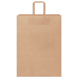 Sacs en papier 50 pcs avec poignées marron 32x17x44 cm 