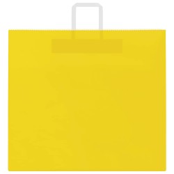 Sacs en papier 50 pcs avec poignées jaune 54x15x49 cm 