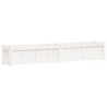Jardinière blanc 180x31x31 cm bois de pin massif 