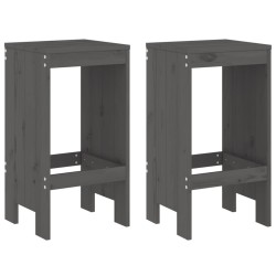 Tabourets de bar lot de 2 40x36x75 cm bois massif de pin 