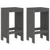 Tabourets de bar lot de 2 40x36x75 cm bois massif de pin 