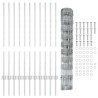 Poteaux de clôture 22 pcs U-Channel 100 cm en acier galvanisé 