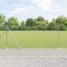 Jeu de Poteaux de Clôture Argent 10 x 1 m Acier galvanisé 