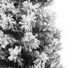 Sapin de Noël artificiel mince flocon de neige vert 150 cm PVC 