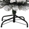 Sapin de Noël artificiel mince flocon de neige vert 150 cm PVC 