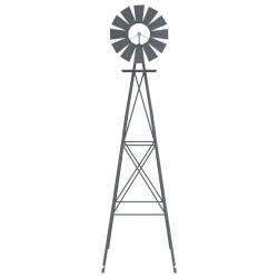 Moulin à Vent Gris 84x68x245 cm Fer 