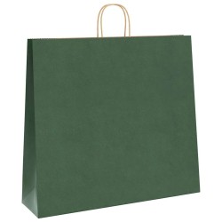 Sacs en papier 50 pcs avec poignées vert 54x15x49 cm 