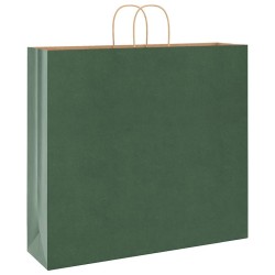 Sacs en papier 50 pcs avec poignées vert 54x15x49 cm 