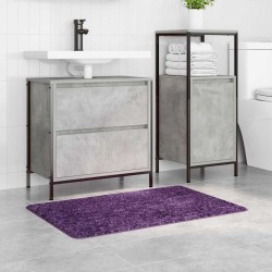 Tapis de bain rectangulaire pourpre 60x90 cm en polypropylène antidérapant 