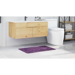 Tapis de bain rectangulaire pourpre 60x90 cm en polypropylène antidérapant 