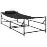 Chaise longue de jardin - Anthracite - 200x74x73 cm - Acier & Textilène 