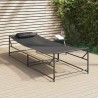 Chaise longue de jardin - Anthracite - 200x74x73 cm - Acier & Textilène 