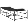 Chaise longue de jardin - Anthracite - 200x74x73 cm - Acier & Textilène 
