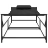 Chaise longue de jardin - Anthracite - 200x74x73 cm - Acier & Textilène 