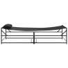 Chaise longue de jardin - Anthracite - 200x74x73 cm - Acier & Textilène 