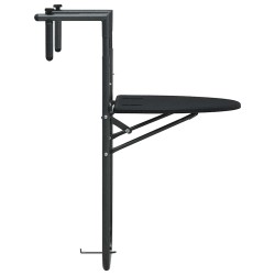 Table de balcon Noir 60x64x83,5 cm Plastique Aspect de rotin 