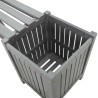 Banc de jardin avec 2 jardinières 150 cm bois d'acacia gris 