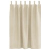 Rideaux occultants avec boucles de suspension 2 pcs Velours Crème 