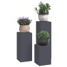 Supports de plantes d'extérieur - Ensemble 3 pièces en anthracite 