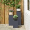 Supports de plantes d'extérieur - Ensemble 3 pièces en anthracite 