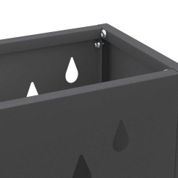 Porte-parapluie noir 28x12x41 cm en acier 