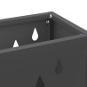 Porte-parapluie noir 28x12x41 cm en acier 