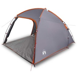 Tente Gris et orange Large Polyester et fibre de verre 